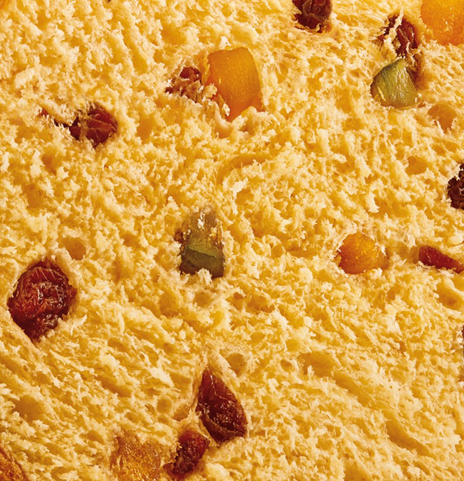 Panettone crumb close-up